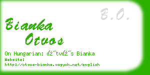 bianka otvos business card